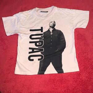 Cotton On Kids Tupac Graphic Tee in Cream and Black